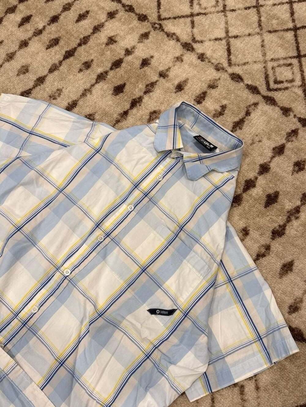 Southpole Plaid Short Sleeve Button Down Shirt XL